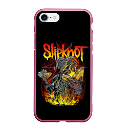 Чехол iPhone 7/8 матовый SLIPKNOT THE GRAY CHAPTER, цвет: 3D-малиновый