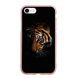 Чехол iPhone 7/8 матовый Год тигра Голова, цвет: 3D-светло-розовый