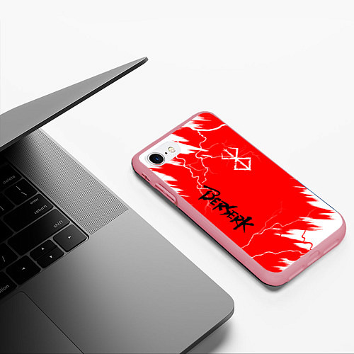 Чехол iPhone 7/8 матовый BERSERK logo / 3D-Баблгам – фото 3