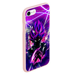 Чехол iPhone 7/8 матовый Гоку Блек Anime Dragon Ball Super Saiyan, цвет: 3D-светло-розовый — фото 2