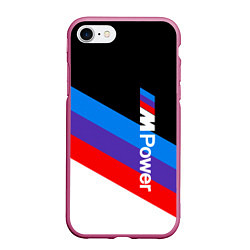 Чехол iPhone 7/8 матовый MPower BMW, цвет: 3D-малиновый