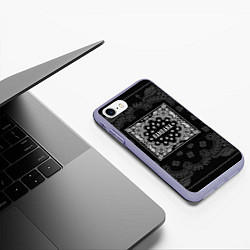 Чехол iPhone 7/8 матовый Big Baby Tape x Kizaru: BANDANA, цвет: 3D-светло-сиреневый — фото 2