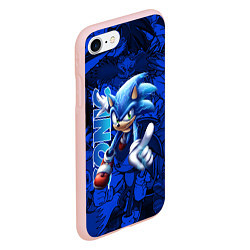 Чехол iPhone 7/8 матовый SONIC LOGO СОНИК ЛОГО, цвет: 3D-светло-розовый — фото 2