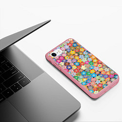 Чехол iPhone 7/8 матовый Цветы цветочки, цвет: 3D-баблгам — фото 2