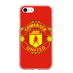 Чехол iPhone 7/8 матовый Камбек Юнайтед это Манчестер юнайтед, цвет: 3D-светло-розовый