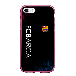Чехол iPhone 7/8 матовый FC BARCA CHEMPION, цвет: 3D-малиновый
