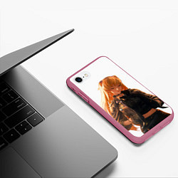 Чехол iPhone 7/8 матовый Аска Лэнгли в современном стиле, цвет: 3D-малиновый — фото 2
