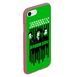 Чехол iPhone 7/8 матовый Green day is here, цвет: 3D-малиновый — фото 2