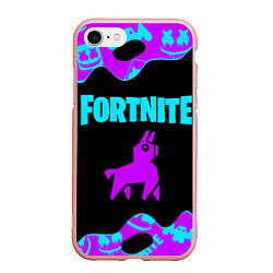 Чехол iPhone 7/8 матовый FORTNITE MARSHMELLO NEON НЕОН, цвет: 3D-светло-розовый