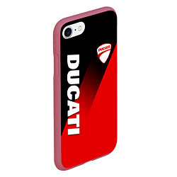 Чехол iPhone 7/8 матовый DUCATI RED DEVIL MOTOCYCLE, цвет: 3D-малиновый — фото 2