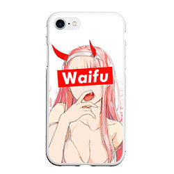 Чехол iPhone 7/8 матовый Waifu -02 Darling in the Franxx, цвет: 3D-белый