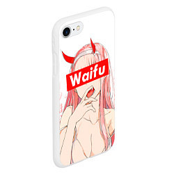 Чехол iPhone 7/8 матовый Waifu -02 Darling in the Franxx, цвет: 3D-белый — фото 2