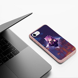 Чехол iPhone 7/8 матовый Кэ Цин в примогеме, цвет: 3D-светло-розовый — фото 2