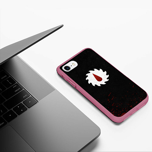 Чехол iPhone 7/8 матовый Расчленители цвет ордена / 3D-Малиновый – фото 3