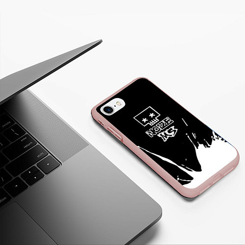 Чехол iPhone 7/8 матовый Noize MC Нойз МС / 3D-Светло-розовый – фото 3