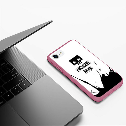Чехол iPhone 7/8 матовый Noize MC Нойз МС 1 / 3D-Малиновый – фото 3