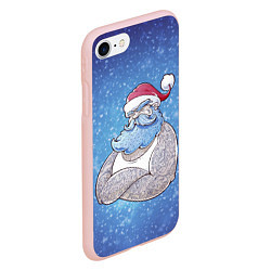 Чехол iPhone 7/8 матовый BAD SANTA ПЛОХОЙ САНТА, цвет: 3D-светло-розовый — фото 2