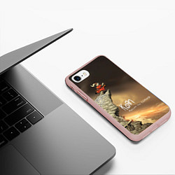Чехол iPhone 7/8 матовый Follow the Leader - Korn, цвет: 3D-светло-розовый — фото 2