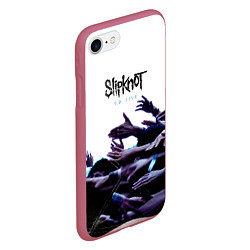 Чехол iPhone 7/8 матовый 9 0: Live - Slipknot, цвет: 3D-малиновый — фото 2