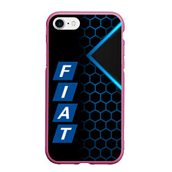 Чехол iPhone 7/8 матовый FIAT BLUE SPORT ФИАТ СПОРТ, цвет: 3D-малиновый