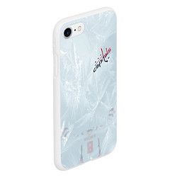 Чехол iPhone 7/8 матовый Washington Capitals Ovi8 Grey Ice theme, цвет: 3D-белый — фото 2
