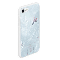 Чехол iPhone 7/8 матовый Washington Capitals Grey Ice theme, цвет: 3D-белый — фото 2