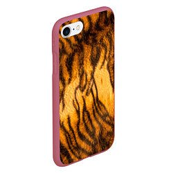 Чехол iPhone 7/8 матовый Шкура тигра 2022, цвет: 3D-малиновый — фото 2