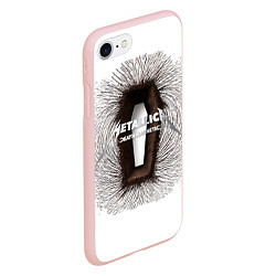 Чехол iPhone 7/8 матовый Death Magnetic - Metallica, цвет: 3D-светло-розовый — фото 2