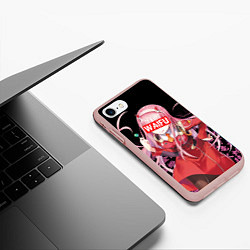 Чехол iPhone 7/8 матовый 02, ZERO TWO, DARLING IN THE FRANXX, цвет: 3D-светло-розовый — фото 2