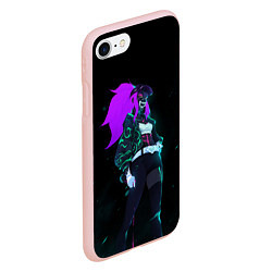 Чехол iPhone 7/8 матовый Акали KDA, цвет: 3D-светло-розовый — фото 2