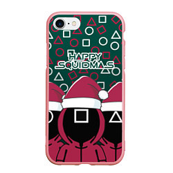 Чехол iPhone 7/8 матовый Happy Squidmas 2022, цвет: 3D-баблгам