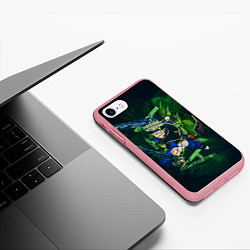 Чехол iPhone 7/8 матовый Аста Черный клевер Black clover, цвет: 3D-баблгам — фото 2