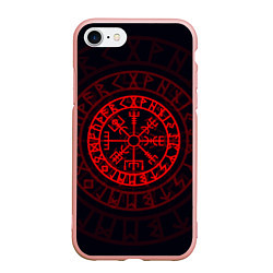 Чехол iPhone 7/8 матовый Красный Вегвизир, цвет: 3D-светло-розовый
