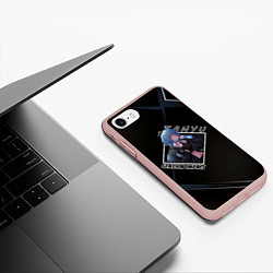 Чехол iPhone 7/8 матовый Ganyu Гань Юй, Genshin Impact, цвет: 3D-светло-розовый — фото 2