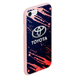 Чехол iPhone 7/8 матовый Toyota градиент, цвет: 3D-светло-розовый — фото 2