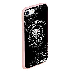 Чехол iPhone 7/8 матовый ВЕДЬМАК КАЕР МОРХЕН, ШКОЛА ВОЛКА, цвет: 3D-светло-розовый — фото 2