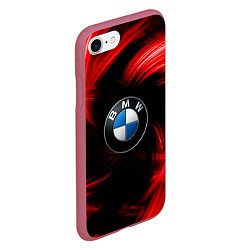Чехол iPhone 7/8 матовый BMW RED BEAST, цвет: 3D-малиновый — фото 2