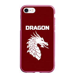 Чехол iPhone 7/8 матовый WHITE DRAGON, цвет: 3D-малиновый