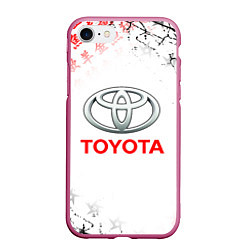 Чехол iPhone 7/8 матовый TOYOTA SAMURAI JAPAN AUTO, цвет: 3D-малиновый