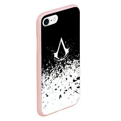 Чехол iPhone 7/8 матовый Assassins creed ассасины, цвет: 3D-светло-розовый — фото 2