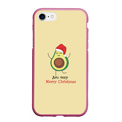 Чехол iPhone 7/8 матовый Avo Merry Christmas, цвет: 3D-малиновый