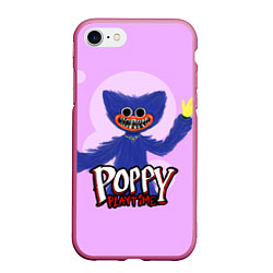 Чехол iPhone 7/8 матовый POPPY PLAYTIME ИГРА ПОППИ ПЛЕЙТАЙМ ХАГГИ ВАГГИ, цвет: 3D-малиновый