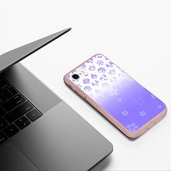 Чехол iPhone 7/8 матовый GENSHIN IMPACT SYMBOL PATTERN SAKURA САКУРА, цвет: 3D-светло-розовый — фото 2