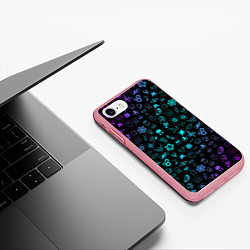 Чехол iPhone 7/8 матовый RAINBOW SIX SIEGE NEON PATTERN SYMBOL, цвет: 3D-баблгам — фото 2