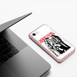 Чехол iPhone 7/8 матовый MANESKIN POSTER СОСТАВ ГРУППЫ, цвет: 3D-светло-розовый — фото 2