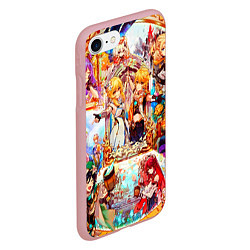 Чехол iPhone 7/8 матовый Застолье всех героев ГЕНШИН ИМПАКТА, цвет: 3D-баблгам — фото 2