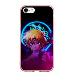 Чехол iPhone 7/8 матовый MELIODAS 7 DAEDLY SINS МЕЛИОДАС, цвет: 3D-светло-розовый