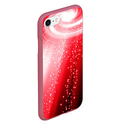 Чехол iPhone 7/8 матовый Красная космическая спираль, цвет: 3D-малиновый — фото 2