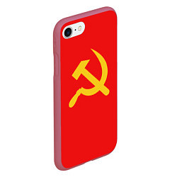 Чехол iPhone 7/8 матовый Красный Советский союз, цвет: 3D-малиновый — фото 2