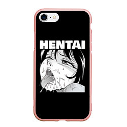 Чехол iPhone 7/8 матовый HENTAI девочка ahegao, цвет: 3D-светло-розовый